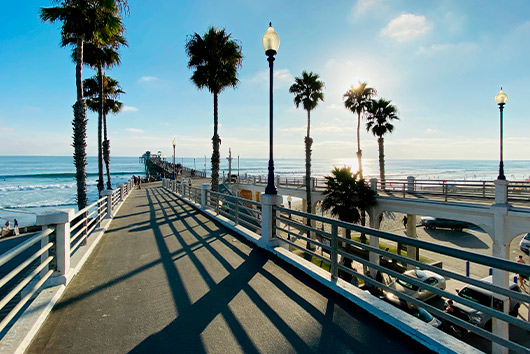 Oceanside sea view corridor